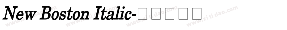 New Boston Italic字体转换